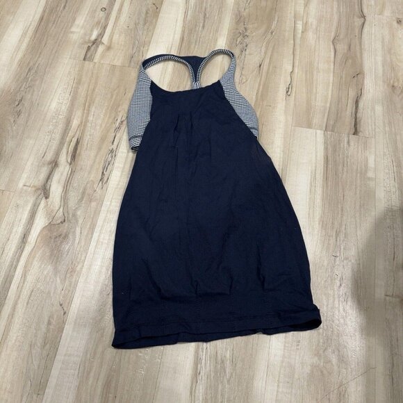 Lululemon Sports Bra Tank Top Active Workout Running Women's Size: 4 Blue‎ - Picture 2 of 6